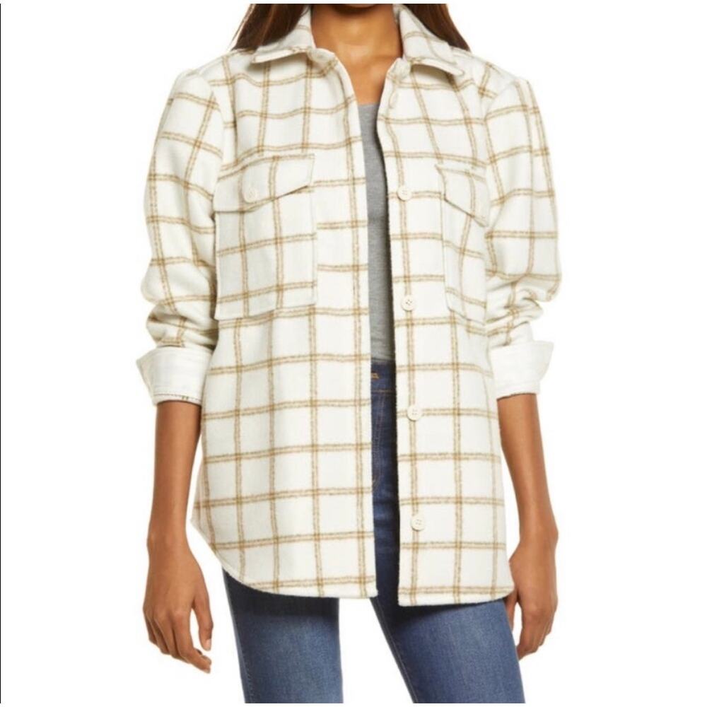 NEW Treasure & Bond Plaid Flannel Jacket Shacket Women's Size Small